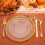 Blue and Gold Plastic Plates Set 350 Pieces 5