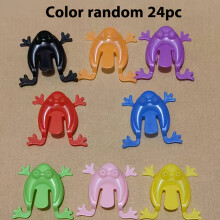 (24pc) Multicolor 24pc 12pc Bouncing Frog Interactive Family Game Plastic Frog Toy Children's Toy (random Color)