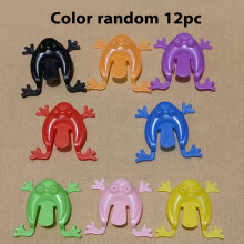 (12pc) Multicolor 24pc 12pc Bouncing Frog Interactive Family Game Plastic Frog Toy Children's Toy (random Color)