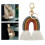Weaving Rainbow Keychain Tassel Macrame Key Holder Grey 2 3