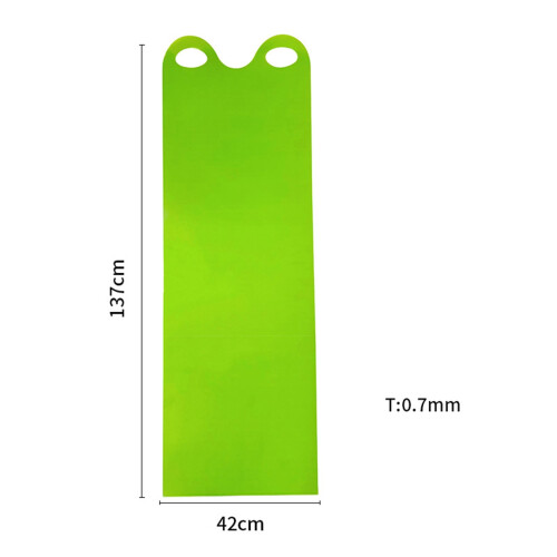 Green portable snow sled 54x16.5 inch extra thick 1
