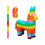 Rainbow Donkey Pinata Party Set, with Buster Stick and Blindfold 1