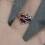 Adjustable Irregular Red Crystal Glass Heart Ring for Women 1