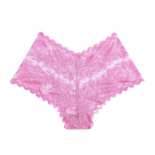 Women's Lace High-Waist Cheeky Panties Pink M