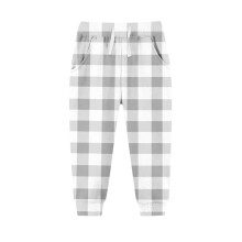Gray Thermal Fuzzy Trousers for Kids 5Y Ruched Plaid