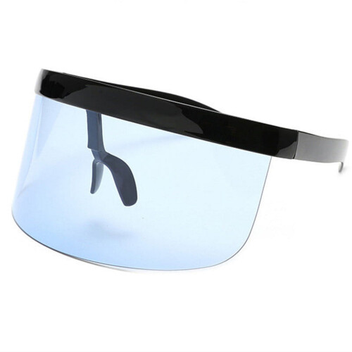 Oversized Mirrored Sunglasses Unisex Shield Style 1