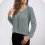 Women's Casual Pullover Top Round Neck Three-Quarter Sleeve 4