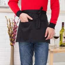 Half Apron Solid Color with Pockets Waist Apron