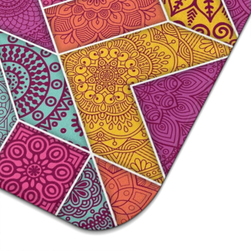 Boho dish mat microfiber 18x24 inch floral foldable washable 2