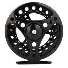 Fly Reel 5/6 Weight Large Arbor Aluminum Silver Black