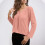 Women's Casual Pullover Top Round Neck Three-Quarter Sleeve 4