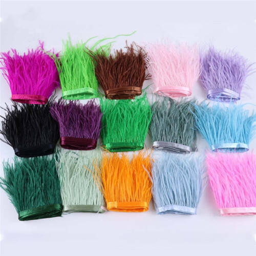 Feather Fringe Trim Natural Fluffy 2M 1