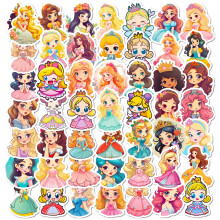 Cartoon Princess Dress Stickers Pack of 50