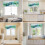 Curtain Valance Green-Blue Gradient Abstract Marble Texture 4
