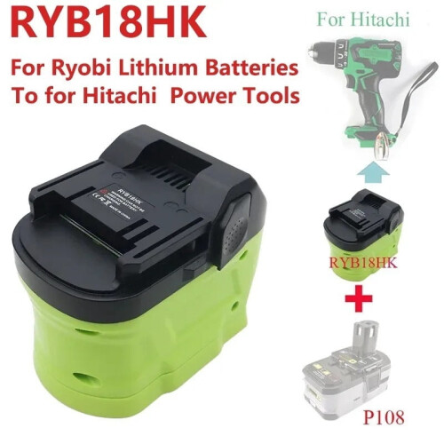 Power Tool Battery Adapter for Ryobi 18V to Hitachi 18V 2