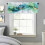 Curtain Valance Green-Blue Gradient Abstract Marble Texture 3