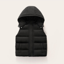 Kids Thermal Sleeveless Vest Zip Front Polyester 3-12Y