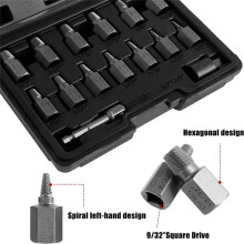 27Pcs Screw Extractor Set, Stripped Bolt Remover, Bolt Extractor Kit for Removing Broken Rusted Bolts Studs Nuts