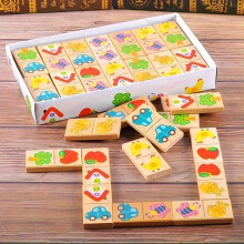 [Wooden Domino Toy] Wooden Domino Toy | Stacking & Toppling Game | Cognitive Educational Parent-Child Interactive Tabletop for Boy