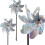 Bird Repeller Windmill Silver Pinwheel for Garden Lawn 4