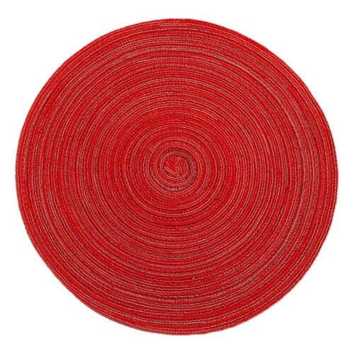 Round Placemats 15 inch Machine Washable Spillproof Set 2