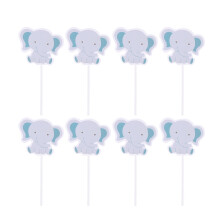 Elephant Cake Toppers 48 Pieces
