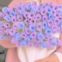 crochet rose bouquet blanket handmade DIY kit 80 cm