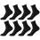 Men's Ankle Socks Mesh Breathable Black White 6-Pack 1