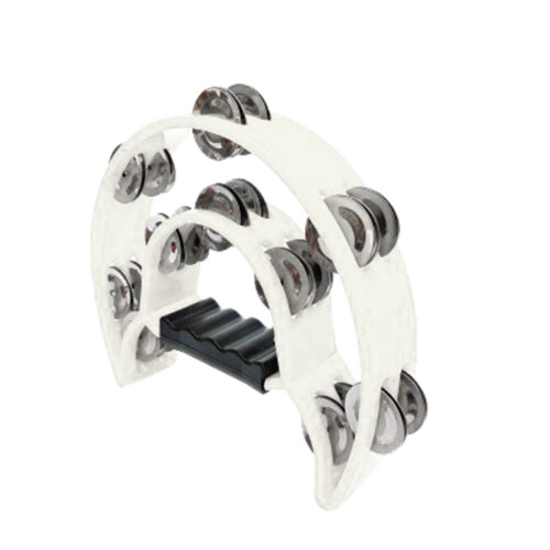 Half Moon Tambourine Double Metal Percussion Instrument