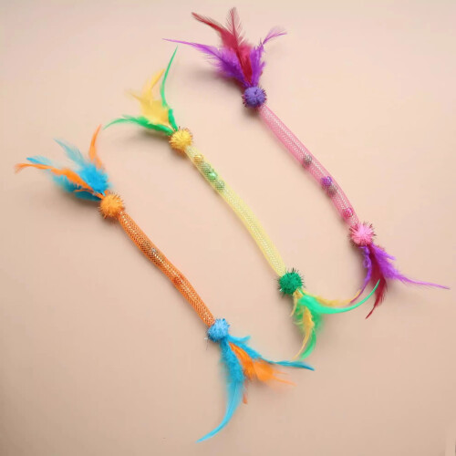 Cat Feather Toy Refills with Catnip 3 Pcs