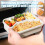 Wheat Straw Bento Box 4-Compartment Reusable Lunch Container 5