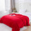 Fleece Blanket Beige King Size 19.68x27.55 Inches 1