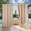 Outdoor Curtains Waterproof Windproof Thermal Blackout 2