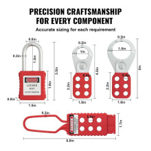 Electrical Lockout Tagout Kit, 26 PCS Safety Loto Kit for Industrial, Electric Power, Machinery