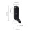 Foldable Wall Hooks Zinc Alloy Black 4 Pcs 4