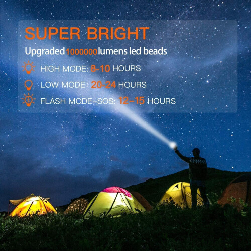 Rechargeable Spotlight Handheld 1000000 Lumens 1