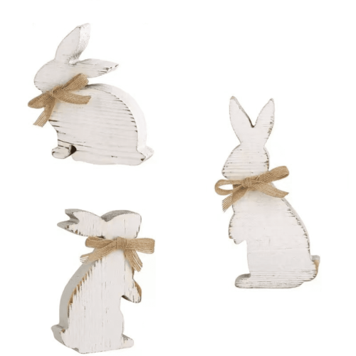 White Wooden Easter Tabletop Decor 1