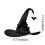 Witch Hat Halloween Decoration Black Pleated Pointed Hat 3