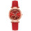 Women's Quartz Analog Watch Leather Strap Round Case 2