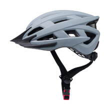 Adult Bike Helmet Gray Comfortable One-Piece Design