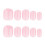 Short Square Press-On Nails French Tip Glossy 24-Pack 6