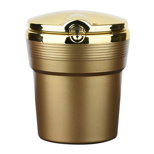 Car Ashtray with LED Light and Lid Portable Cup Holder