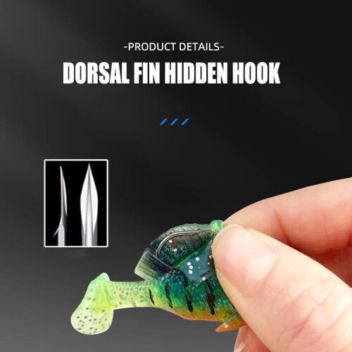 Pre-Rigged Jig Head Soft Lures with Paddle Tail 6 pcs 1