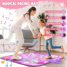 9-Key Dance Mat for kid Faux Leather Interactive Party Games Toys Touch Sensitive With 6 Modes for Boys Girls Adult Gift