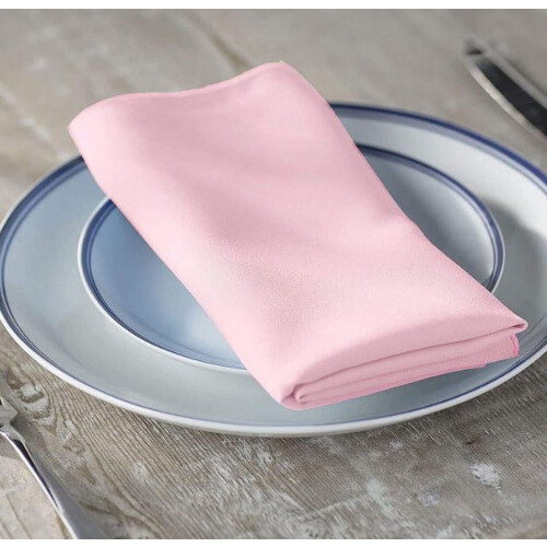 Pink Satin Napkins Washable 8 Pieces