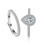 925 Sterling Silver Teardrop Zircon Ring Set 6 Pieces 2