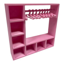 Doll Clothes Closet with 10 Hangers for 15/17cm Dolls