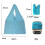 Stretch Bubble Shopping Bag Purple Large Capacity 5
