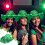 Cowboy Hat LED Green Shamrocks 1 Piece 1