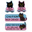 Black Small Cat Car Magnet Reflective 4 Pcs 1